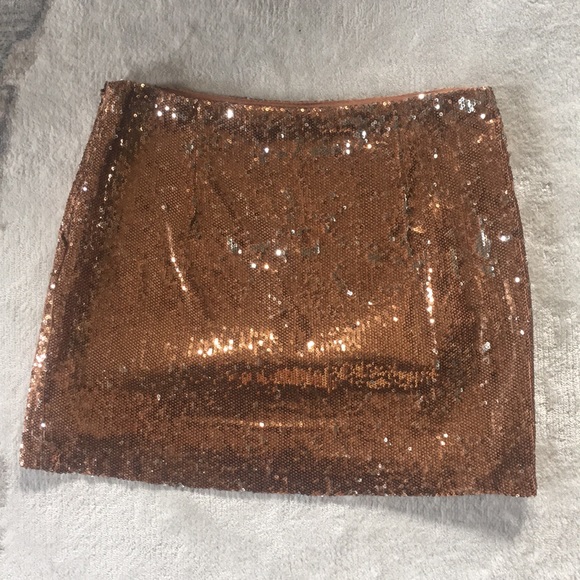 Bronze sequin mininskirt - Picture 3 of 3